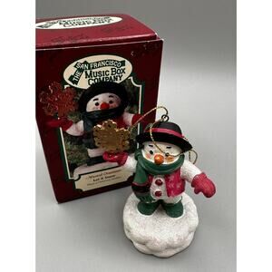 Musical Snowman Ornament Let It Snow Glitter San Francisco Music Co. 1996